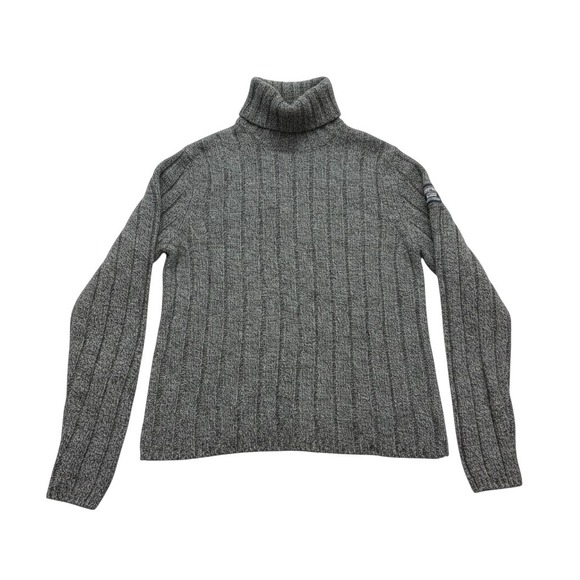 Abercrombie & Fitch Other - Abercrombie & Fitch Lambswool Ribbed Turtleneck Sweater Men's L Gray Muscle Fit